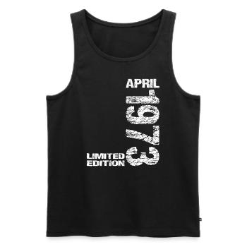 Limited Edition April 1973 50th Birthday Born - Men's Premium Organic Tank Top - black - Front - Michal (187cm)