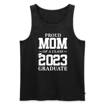 Fier Maman Cadeau de Graduation Senior 23 Diplômé Classe de - Débardeur bio Premium Homme - noir - Devant - AI Model Male 178 light (178cm)