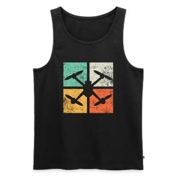 Drones Pilot Quadcopter FPV Drone Racingfpv racing - Men's Premium Organic Tank Top - black - Front - Michal (187cm)