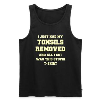 Genesung Mandelentfernungsoperation - Genesungsgeschenk Ga - Männer Premium Bio Tank Top - Schwarz - Vorne - AI Model Male 178 light (178cm)