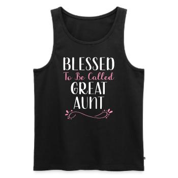 To Be Called Great Aunt Cute Cool - Men's Premium Organic Tank Top - black - Front - Michal (187cm)