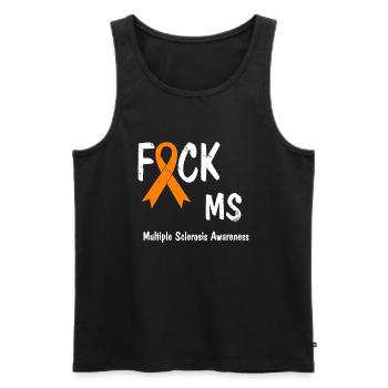 Multiple Sclerosis Awareness - Men's Premium Organic Tank Top - black - Front - AI Model Male 178 light (178cm)