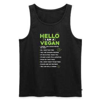 Be Kind To Every Kind Women Girls Vegetarian - Men's Premium Organic Tank Top - black - Front - Michal (187cm)