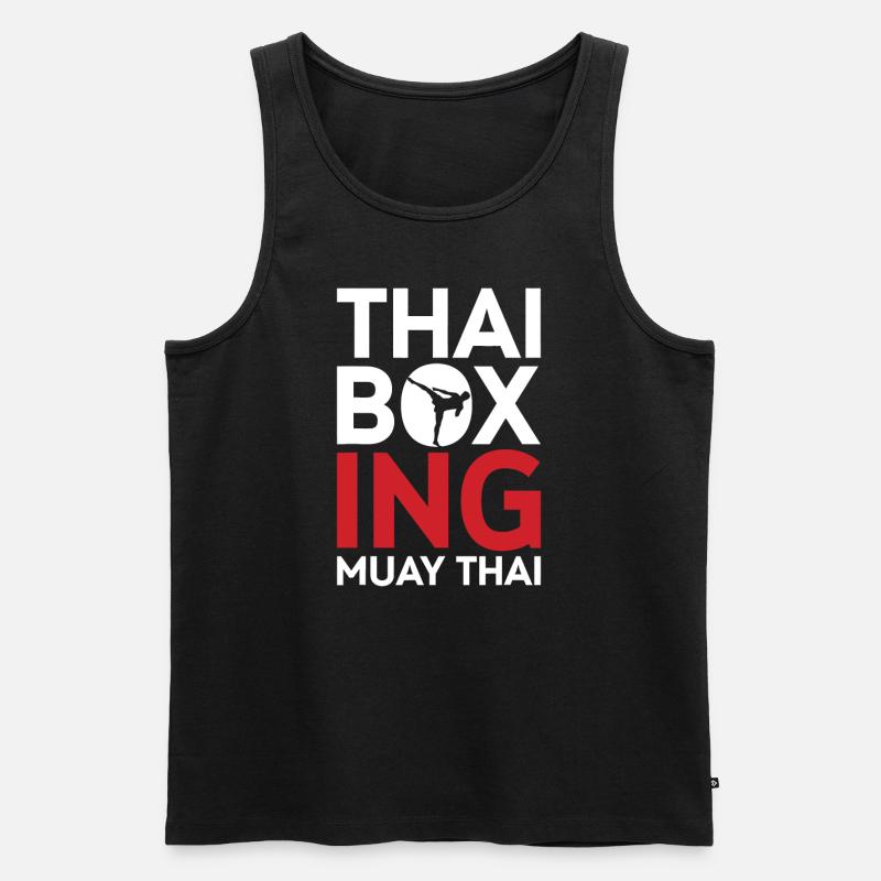 Thai Boxen Muay Thai - Männer Premium Bio Tank Top - Schwarz