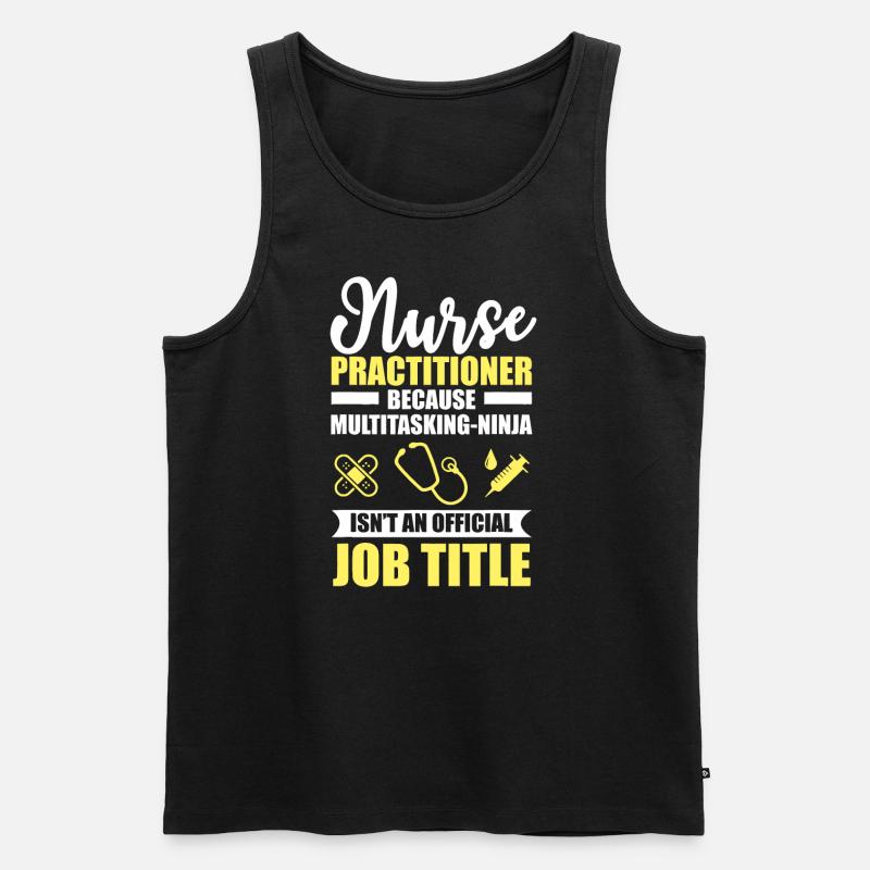 Krankenschwester Praktiker Multitasking-Ninja - Männer Premium Bio Tank Top - Schwarz