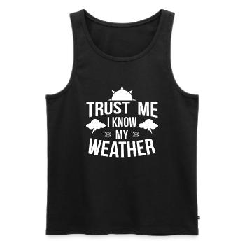 Wetter Meteorologe Geschenk Meteorologe Wetterfrosch - Männer Premium Bio Tank Top - Schwarz - Vorne - Michal (187cm)
