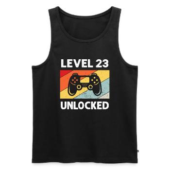 23rd Birthday, 23 Year Old - Men's Premium Organic Tank Top - black - Front - Michal (187cm)