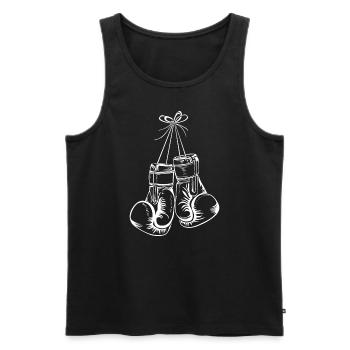 Boxing Gift For Men Women Boxer Gloves Boxing - Men's Premium Organic Tank Top - black - Front - AI Model Male 178 light (178cm)