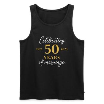 50 Years of marriage 1973 50th Wedding Anniversary - Men's Premium Organic Tank Top - black - Front - Michal (187cm)