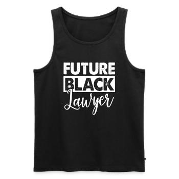 Futur avocat noir - Débardeur bio Premium Homme - noir - Devant - AI Model Male 178 light (178cm)