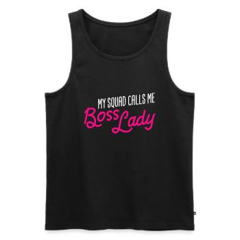 Manager-Geschenk Mein Trupp nennt mich Managerin - Männer Premium Bio Tank Top - Schwarz - Vorne - AI Model Male 178 light (178cm)