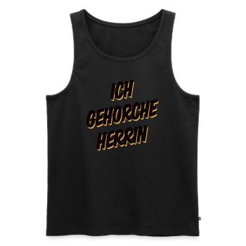 Maîtresse - Débardeur bio Premium Homme - noir - Devant - AI Model Male 178 light (178cm)
