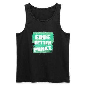 Erde retten. Punkt. - Männer Premium Bio Tank Top - Schwarz - Vorne - AI Model Male 178 light (178cm)