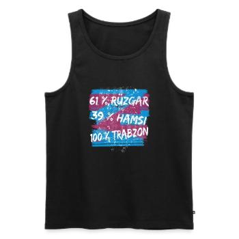 Trabzon Türkei - Männer Premium Bio Tank Top - Schwarz - Vorne - AI Model Male 178 light (178cm)