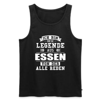 Stadt Essen Deutschland Legende Spruch - Männer Premium Bio Tank Top - Schwarz - Vorne - Michal (187cm)