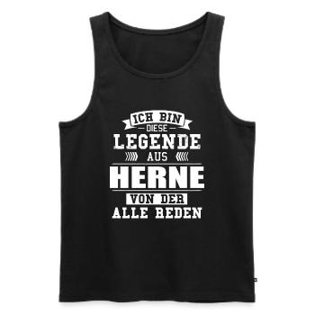Stadt Herne Deutschland Legende Spruch - Männer Premium Bio Tank Top - Schwarz - Vorne - Michal (187cm)