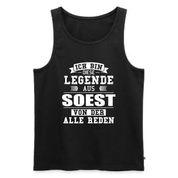 Stadt Soest Deutschland Legende Spruch - Männer Premium Bio Tank Top - Schwarz - Vorne - Michal (187cm)