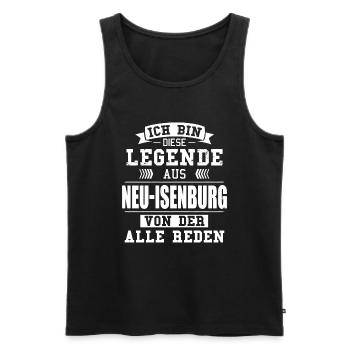 Stadt Neu-Isenburg Deutschland Legende Spruch - Männer Premium Bio Tank Top - Schwarz - Vorne - Michal (187cm)