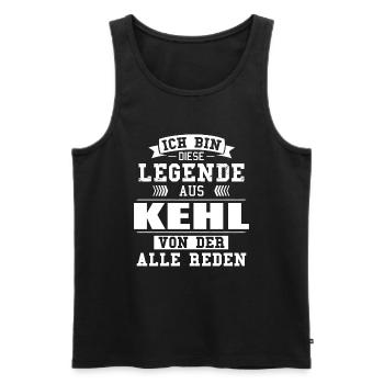 Stadt Kehl Deutschland Legende Spruch - Männer Premium Bio Tank Top - Schwarz - Vorne - Michal (187cm)