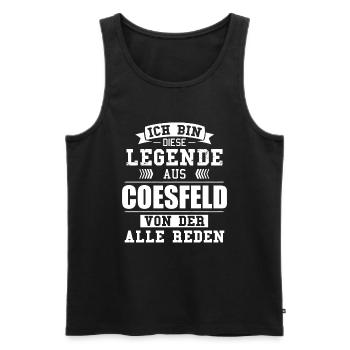 Stadt Coesfeld Deutschland Legende Spruch - Männer Premium Bio Tank Top - Schwarz - Vorne - Michal (187cm)