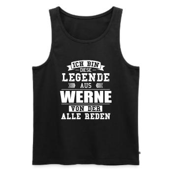 Stadt Werne Deutschland Legende Spruch - Männer Premium Bio Tank Top - Schwarz - Vorne - Michal (187cm)
