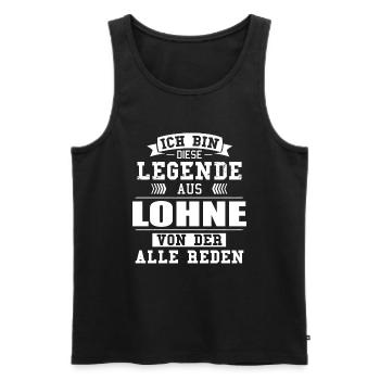 Stadt Lohne Deutschland Legende Spruch - Männer Premium Bio Tank Top - Schwarz - Vorne - Michal (187cm)