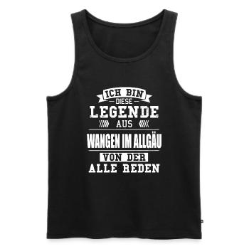 Stadt Wangen im Allgäu Deutschland Legende Spruch - Männer Premium Bio Tank Top - Schwarz - Vorne - AI Model Male 178 light (178cm)