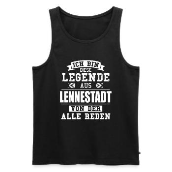 Stadt Lennestadt Deutschland Legende Spruch - Männer Premium Bio Tank Top - Schwarz - Vorne - Michal (187cm)