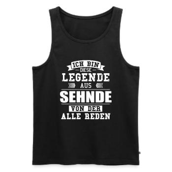 Stadt Sehnde Deutschland Legende Spruch - Männer Premium Bio Tank Top - Schwarz - Vorne - Michal (187cm)