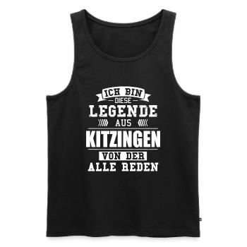 Stadt Kitzingen Deutschland Legende Spruch - Männer Premium Bio Tank Top - Schwarz - Vorne - AI Model Male 178 light (178cm)