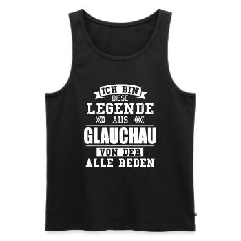 Stadt Glauchau Deutschland Legende Spruch - Männer Premium Bio Tank Top - Schwarz - Vorne - Michal (187cm)