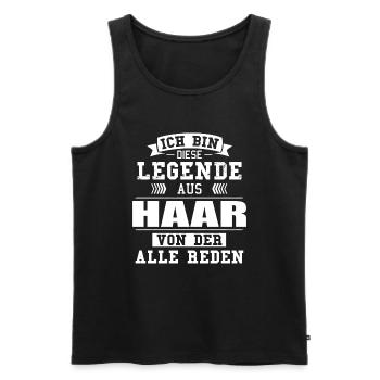 Stadt Haar Deutschland Legende Spruch - Männer Premium Bio Tank Top - Schwarz - Vorne - Michal (187cm)