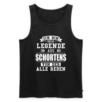 Stadt Schortens Deutschland Legende Spruch - Männer Premium Bio Tank Top - Schwarz - Vorne - Michal (187cm)