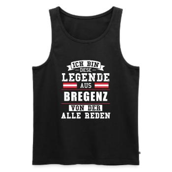 Stadt Bregenz Österreich Legende Spruch - Männer Premium Bio Tank Top - Schwarz - Vorne - Michal (187cm)
