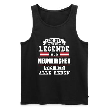 Stadt Neunkirchen Österreich Legende Spruch - Männer Premium Bio Tank Top - Schwarz - Vorne - AI Model Male 178 light (178cm)