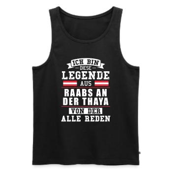 Stadt Raabs an der Thaya Österreich Legende Spruch - Männer Premium Bio Tank Top - Schwarz - Vorne - Michal (187cm)
