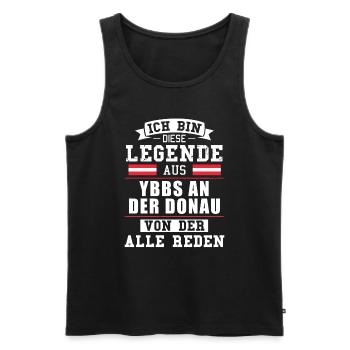 Stadt Ybbs an der Donau Österreich Legende Spruch - Männer Premium Bio Tank Top - Schwarz - Vorne - Michal (187cm)