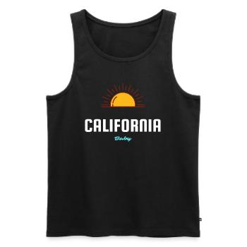 Bébé californien - Débardeur bio Premium Homme - noir - Devant - AI Model Male 178 light (178cm)