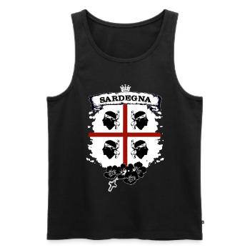 Sardinia - Men's Premium Organic Tank Top - black - Front - AI Model Male 178 light (178cm)