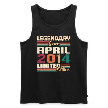 Legenden Werden Im April 2014 Geboren - 2014 - Männer Premium Bio Tank Top - Schwarz - Vorne - Michal (187cm)