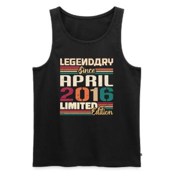Legenden Werden Im April 2016 Geboren - 2016 - Männer Premium Bio Tank Top - Schwarz - Vorne - Michal (187cm)