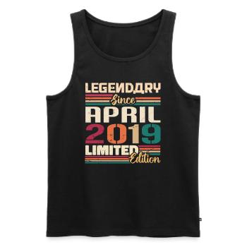 Legenden Werden Im April 2019 Geboren - 2019 - Männer Premium Bio Tank Top - Schwarz - Vorne - AI Model Male 178 light (178cm)