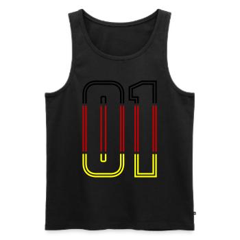 1 symbole numérique Allemagne - Débardeur bio Premium Homme - noir - Devant - Michal (187cm)