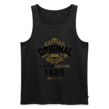 1958 limited edition birthday - Men's Premium Organic Tank Top - black - Front - Michal (187cm)