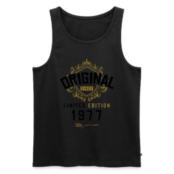 1977 limited edition Geburtstag - Männer Premium Bio Tank Top - Schwarz - Vorne - Michal (187cm)