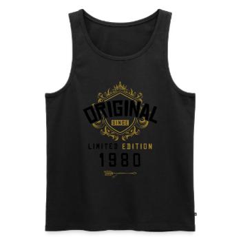 1980 limited edition Geburtstag - Männer Premium Bio Tank Top - Schwarz - Vorne - Michal (187cm)