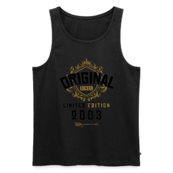 2003 limited edition Geburtstag - Männer Premium Bio Tank Top - Schwarz - Vorne - Michal (187cm)
