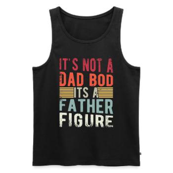 Ce n’est pas un corps de papa, c’est une figure paternelle - Débardeur bio Premium Homme - noir - Devant - AI Model Male 178 light (178cm)
