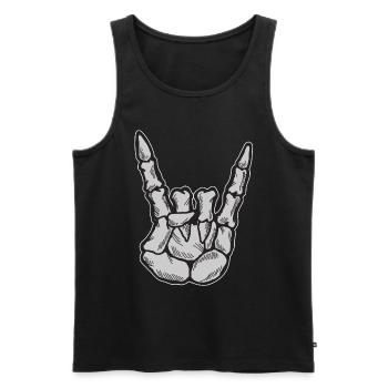 Werten Sie Ihren Stil mit ikonischer - Männer Premium Bio Tank Top - Schwarz - Vorne - AI Model Male 178 light (178cm)