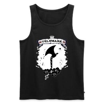Telemark - Men's Premium Organic Tank Top - black - Front - AI Model Male 178 light (178cm)